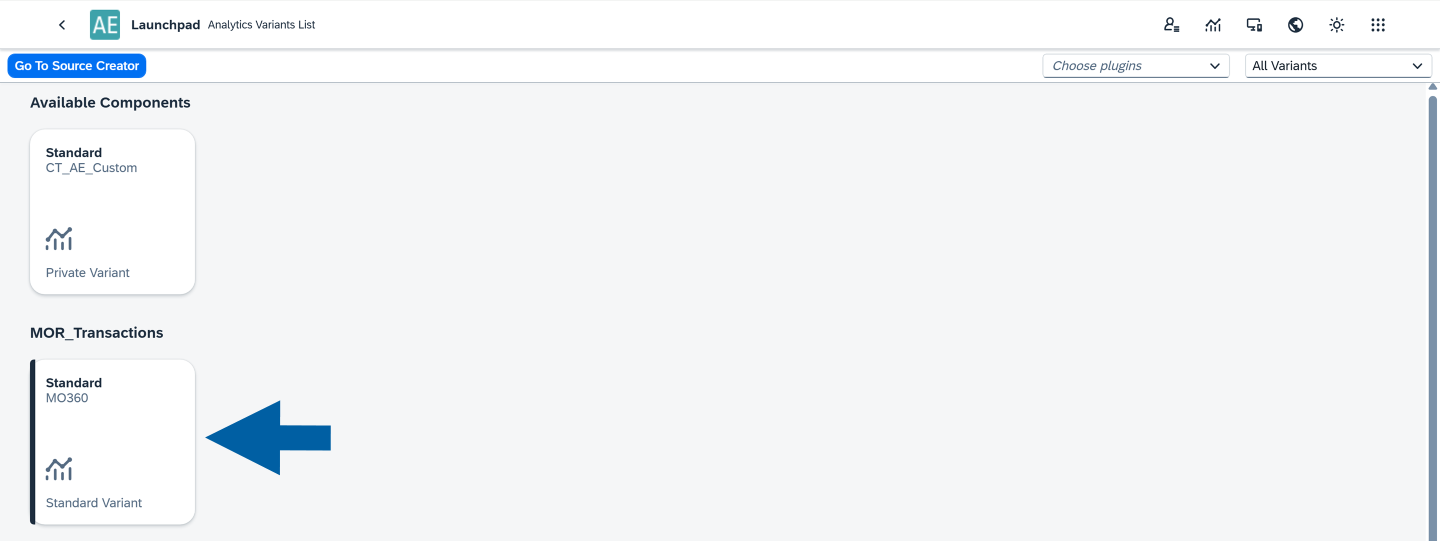 screen showng choosing data source