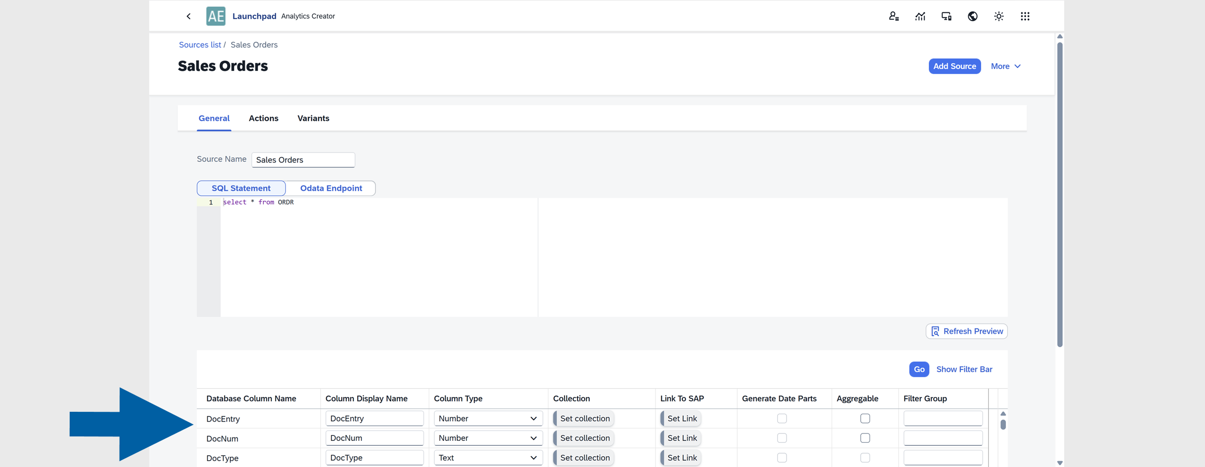 screen showing clicking on the go to source manager button