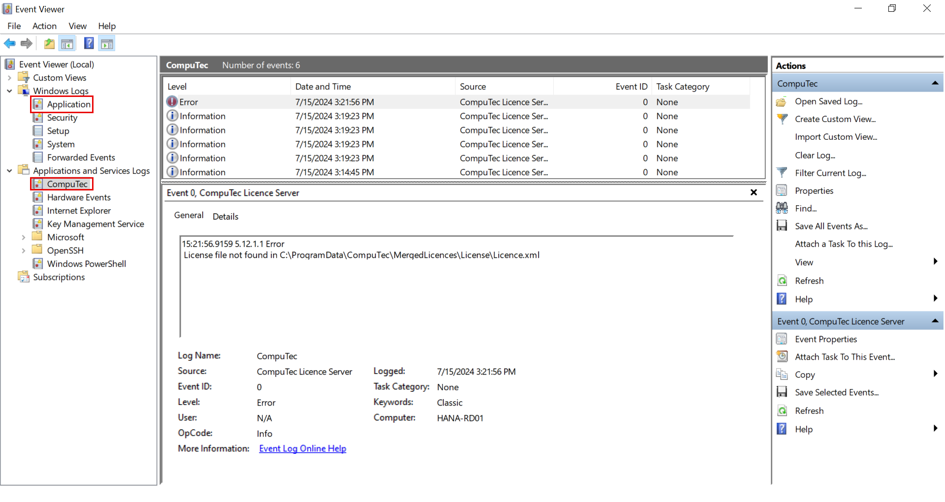 Event Viewer Overview