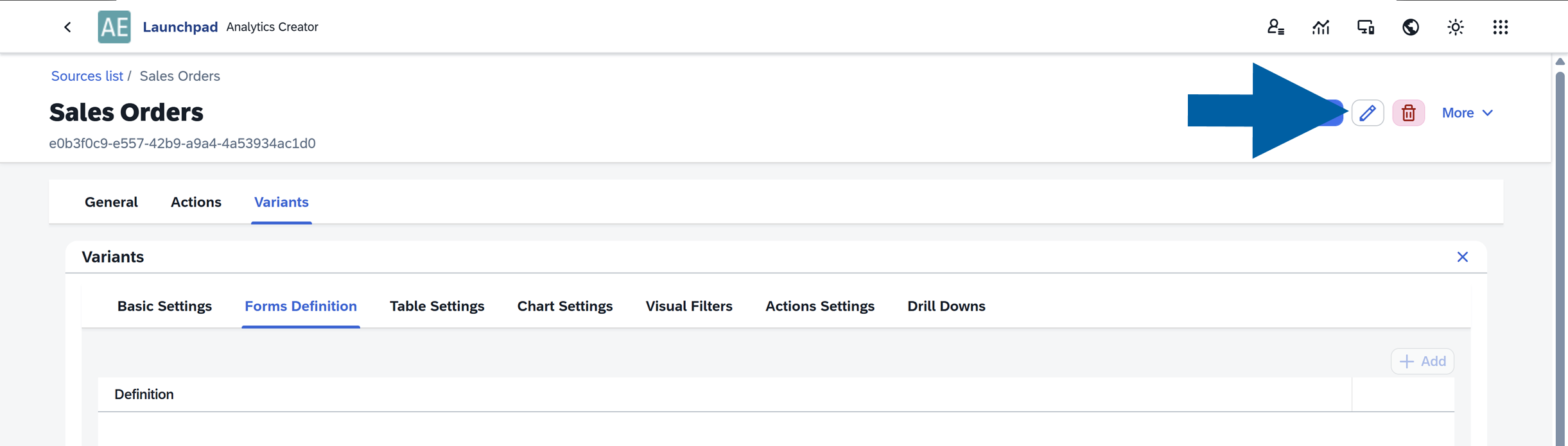 screen showing enabling edit mode in the source