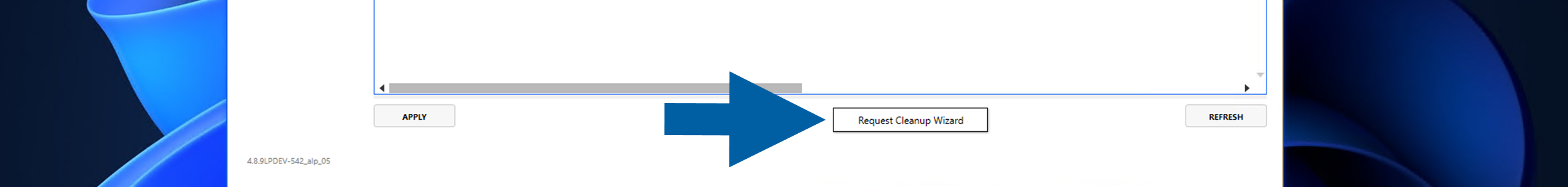 Requests window context menu with Request Cleanup Wizard selected