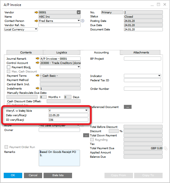Last Checking Result