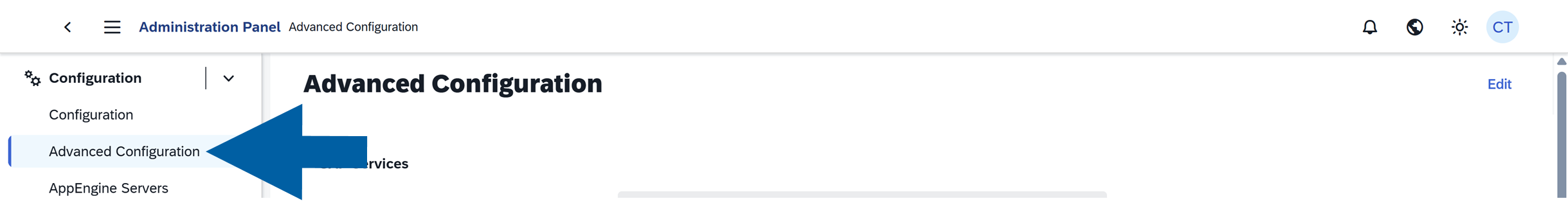 go to CompuTec AppEngine Administration Panel > Configuration > Advanced Configuration
