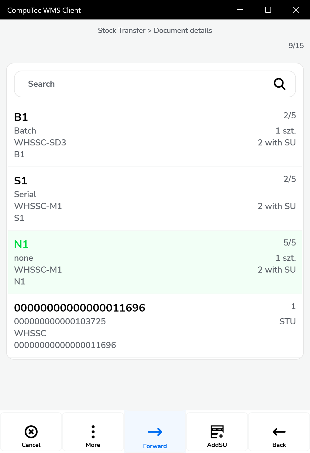 Move fully picked lines to the bottom of the list X