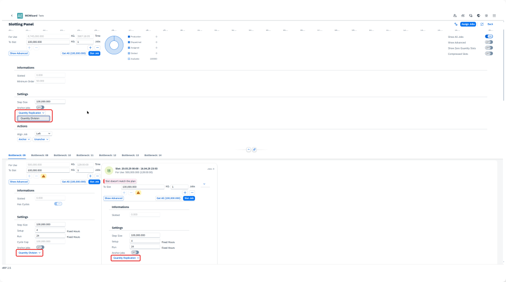 Scheduling Panel Feature