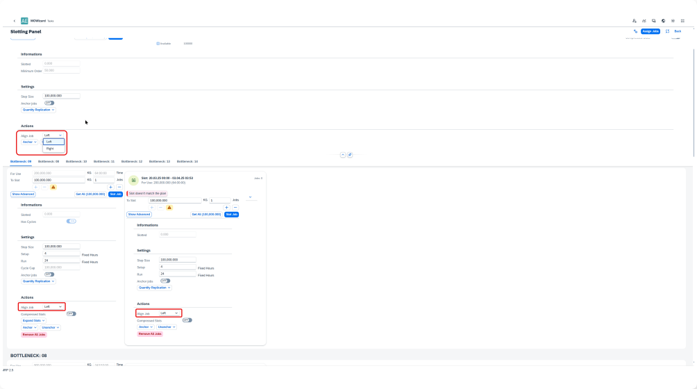 Scheduling Panel Feature