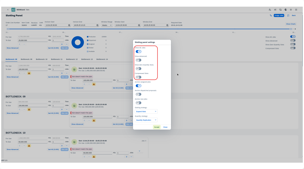 Scheduling Panel Feature