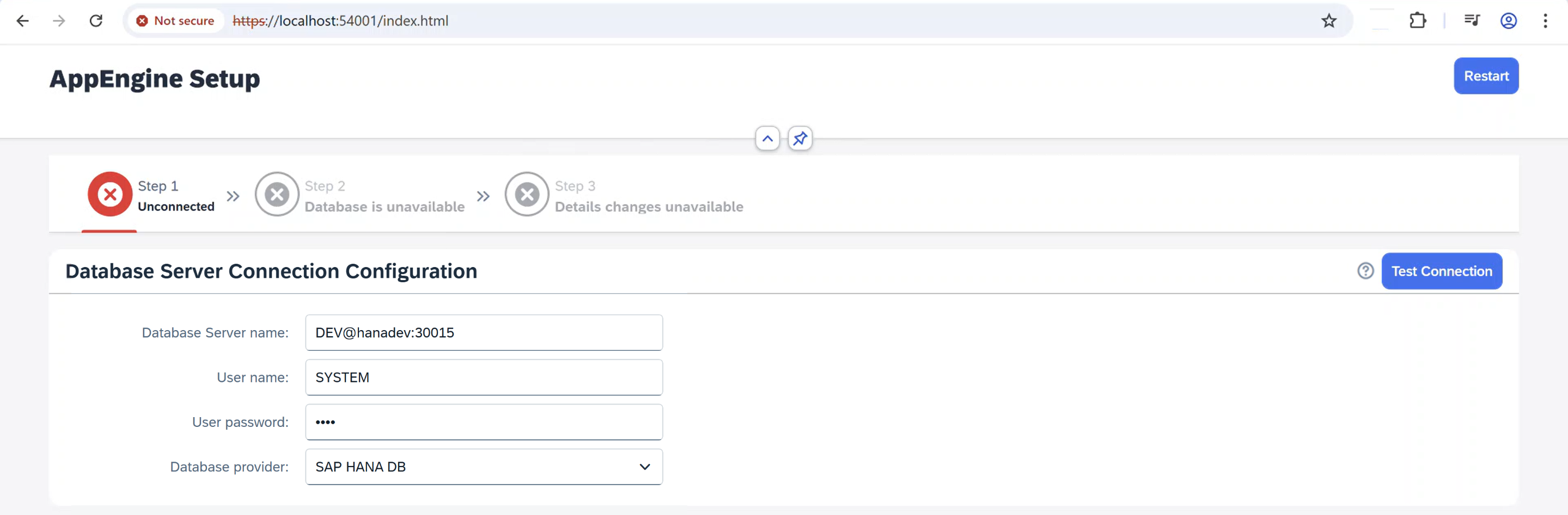 setting up a database in computec appengine