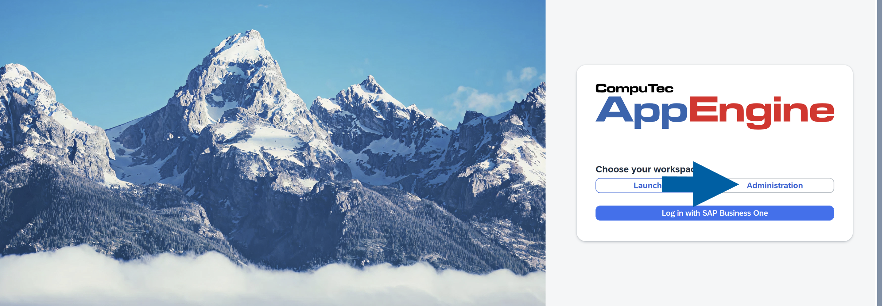 login to administration panel