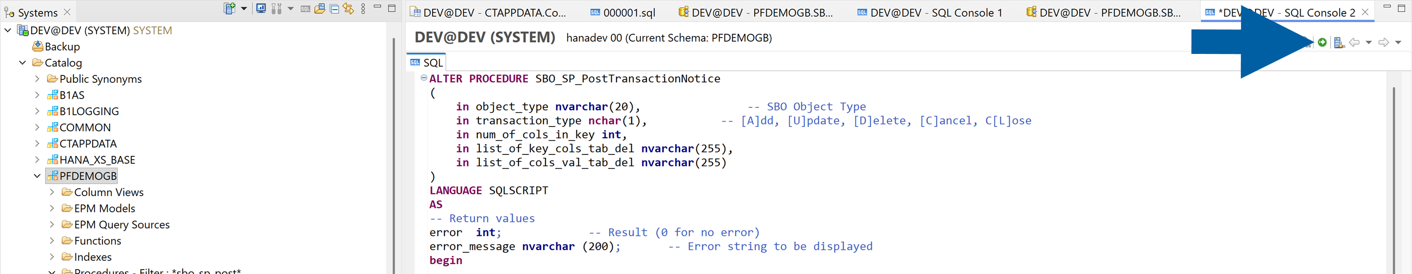 a screen showing how to execute the code