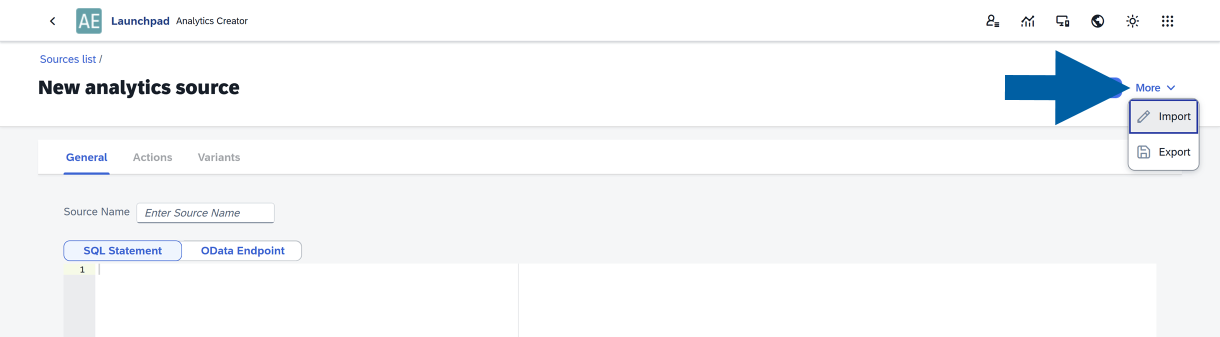 screen showing clicking more icon next to the source list