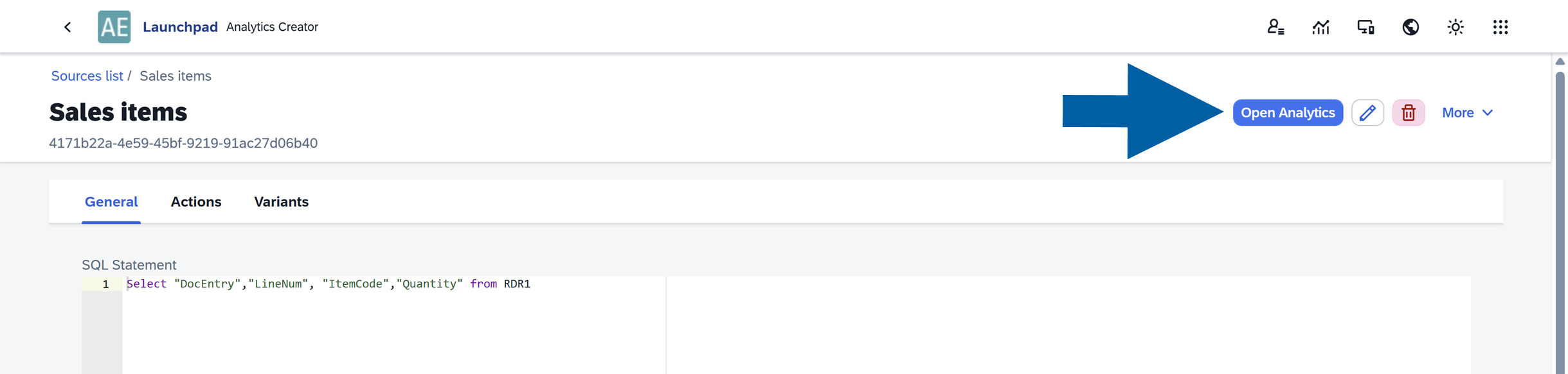 screen showing clicking more icon next to the source list