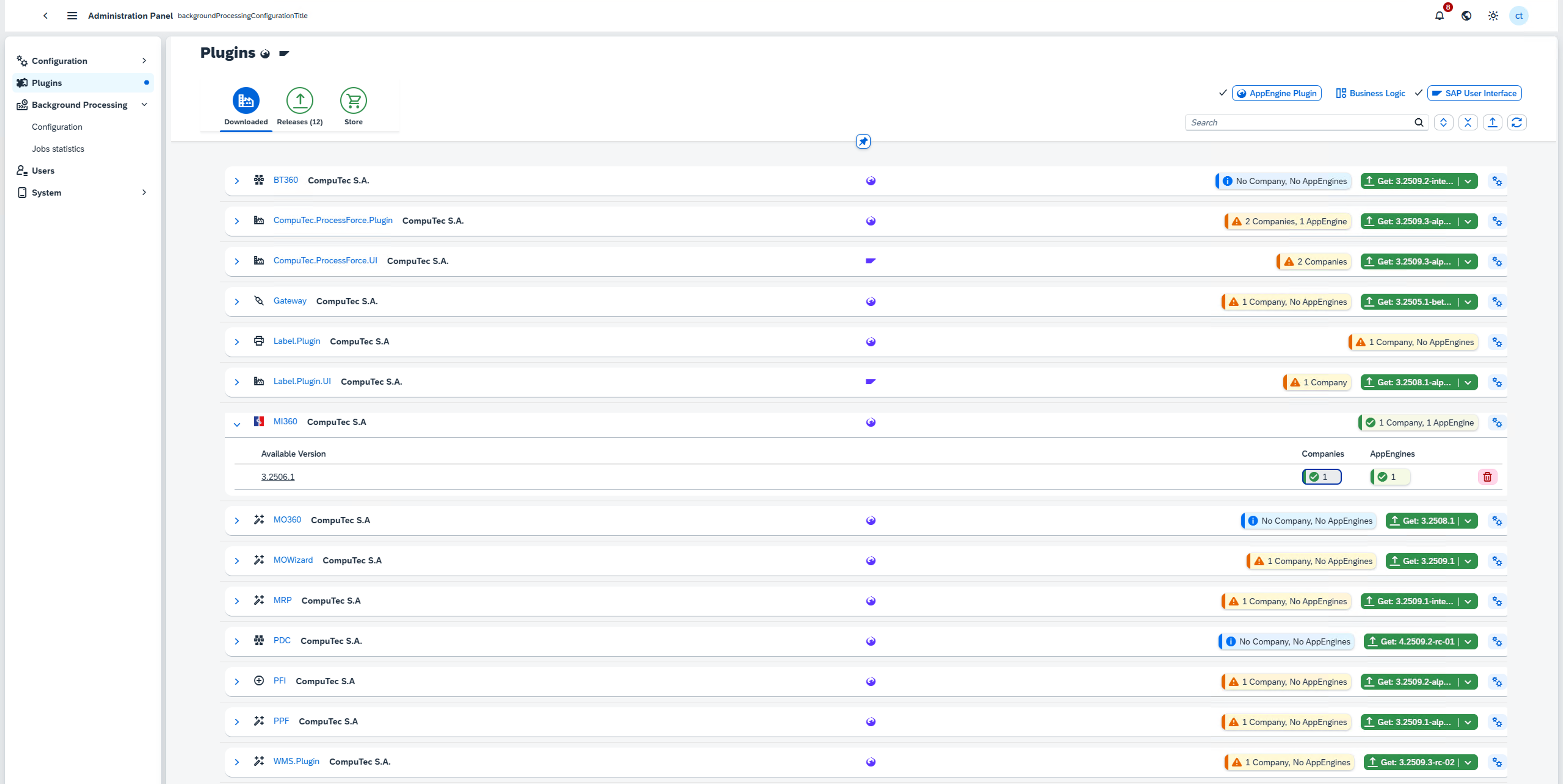 Plugins Configuration