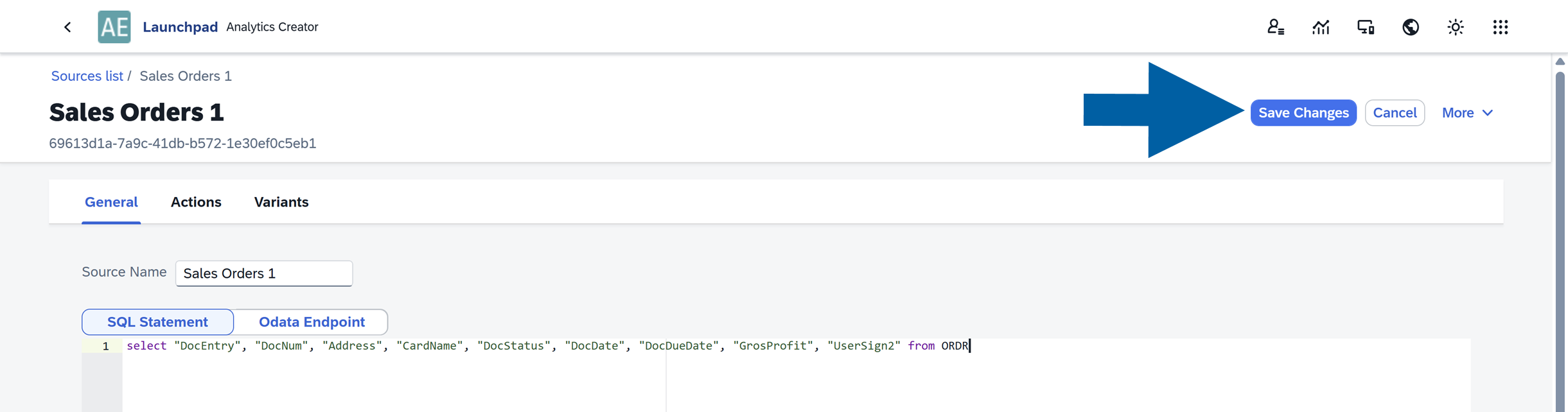 screen showing clicking on the go to source manager button