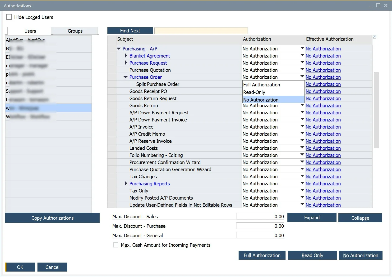 Authorization Options