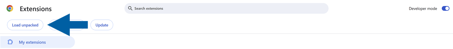 A help screen showing how to unpack files when installing the CompuTec webup extension in Chrome browser