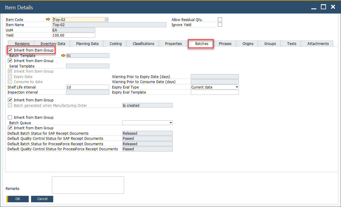 Inherit from Item Group