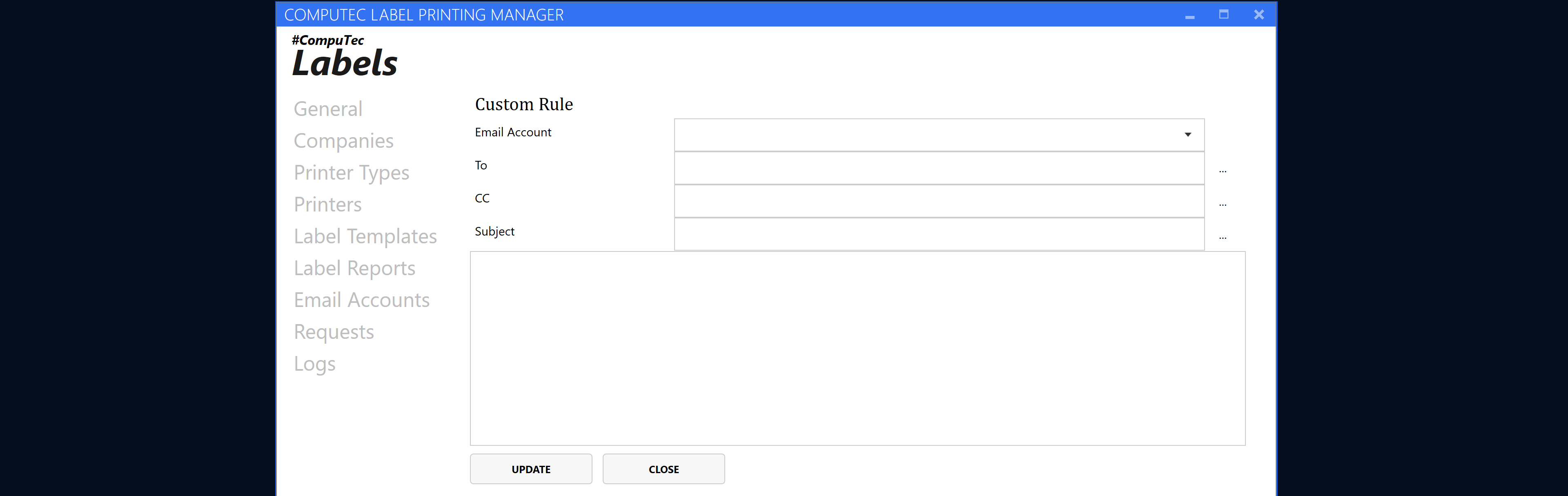Report Rule configuration form with Attach PDF document to Requested Document enabled