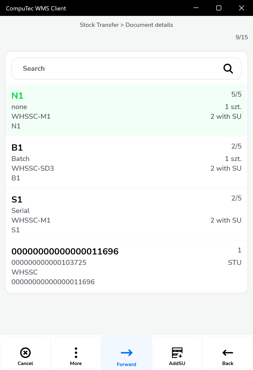 Move fully picked lines to the bottom of the list