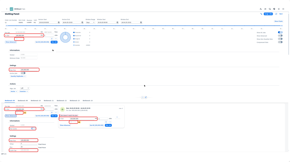 Scheduling Panel Feature