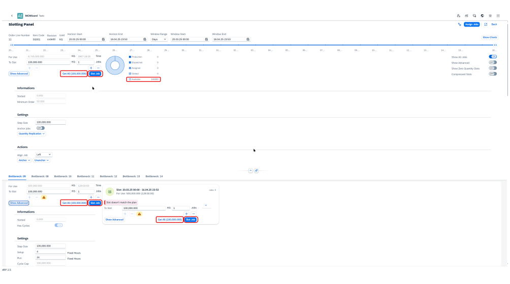 Scheduling Panel Feature