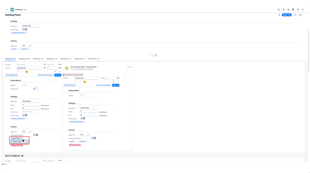 Scheduling Panel Feature