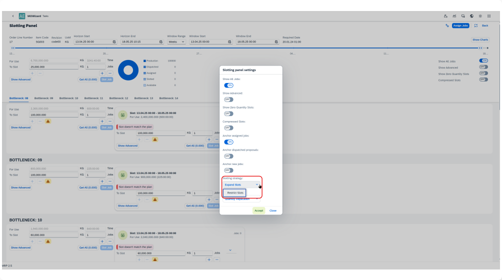 Scheduling Panel Feature