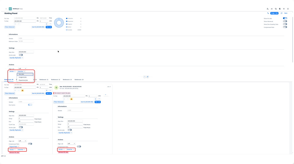 Scheduling Panel Feature