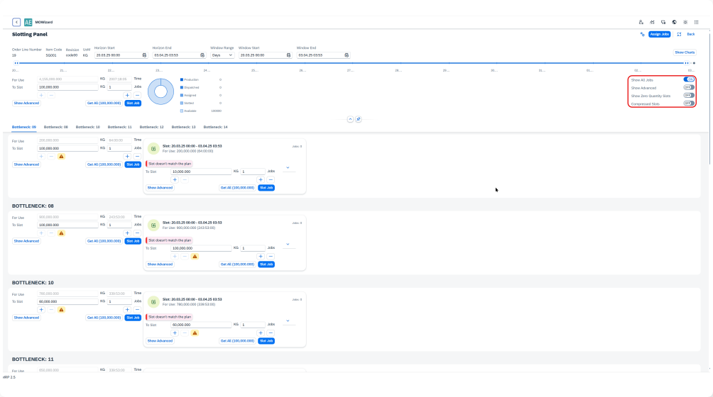 Scheduling Panel Feature