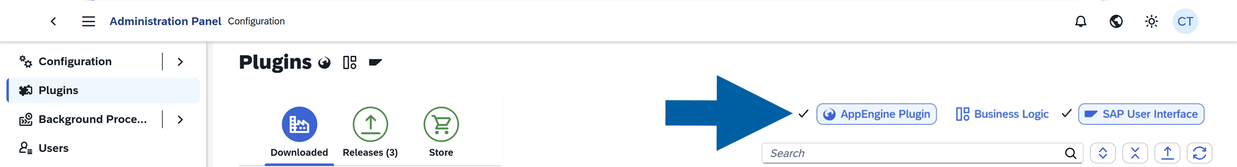 plugin store view