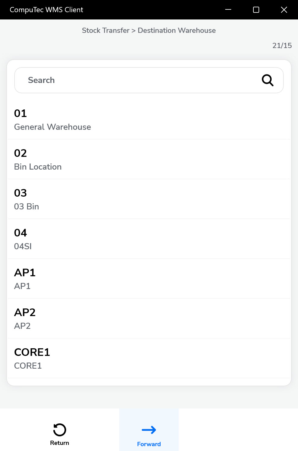 Destination Warehouse