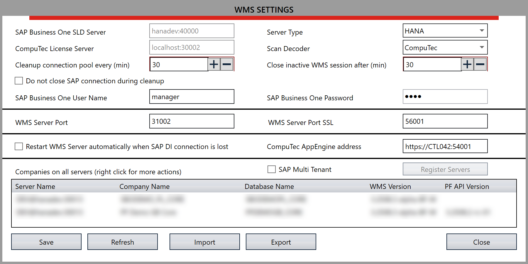 CompuTec WMS - All Settings