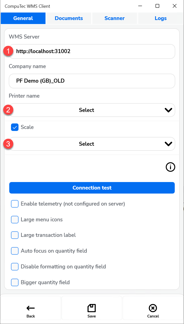 WMS Client Server Connection